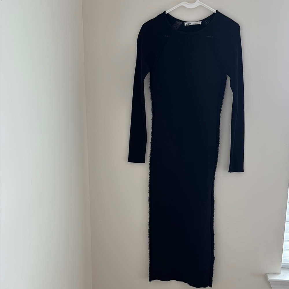 Black Bodycon Long Sleeve Cocktail Dress